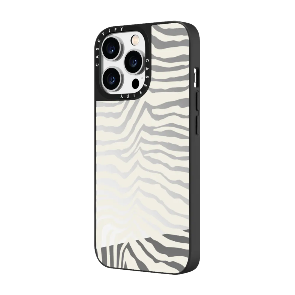 Mirror iPhone 14 Pro Case MagSafe Compatible - Zebra Stripe