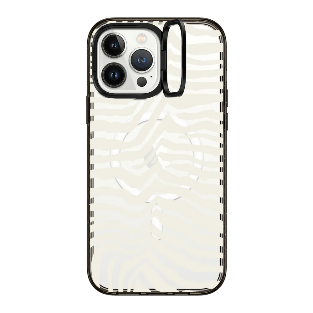 Impact Ring Stand iPhone 13 Pro Max Case MagSafe Compatible - Zebra Stripe