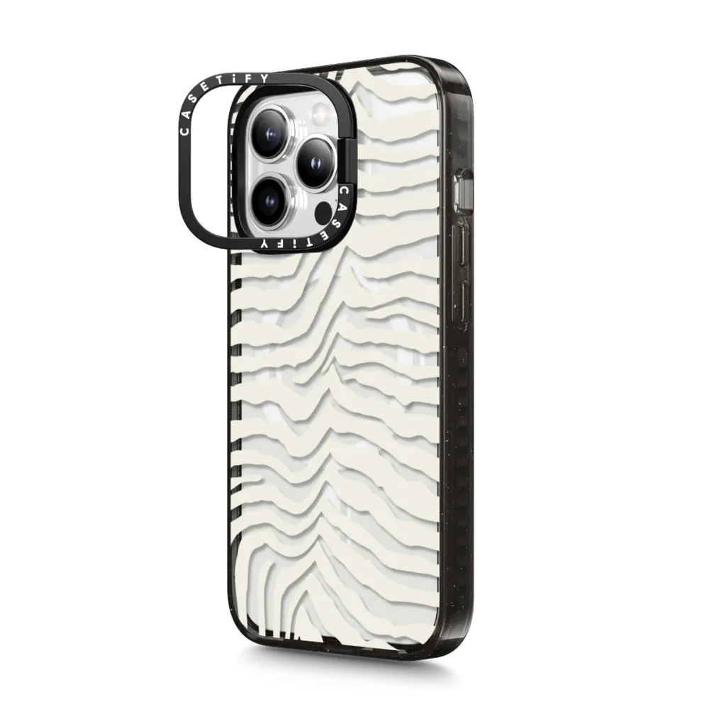 Impact Ring Stand iPhone 13 Pro Max Case MagSafe Compatible - Zebra Stripe
