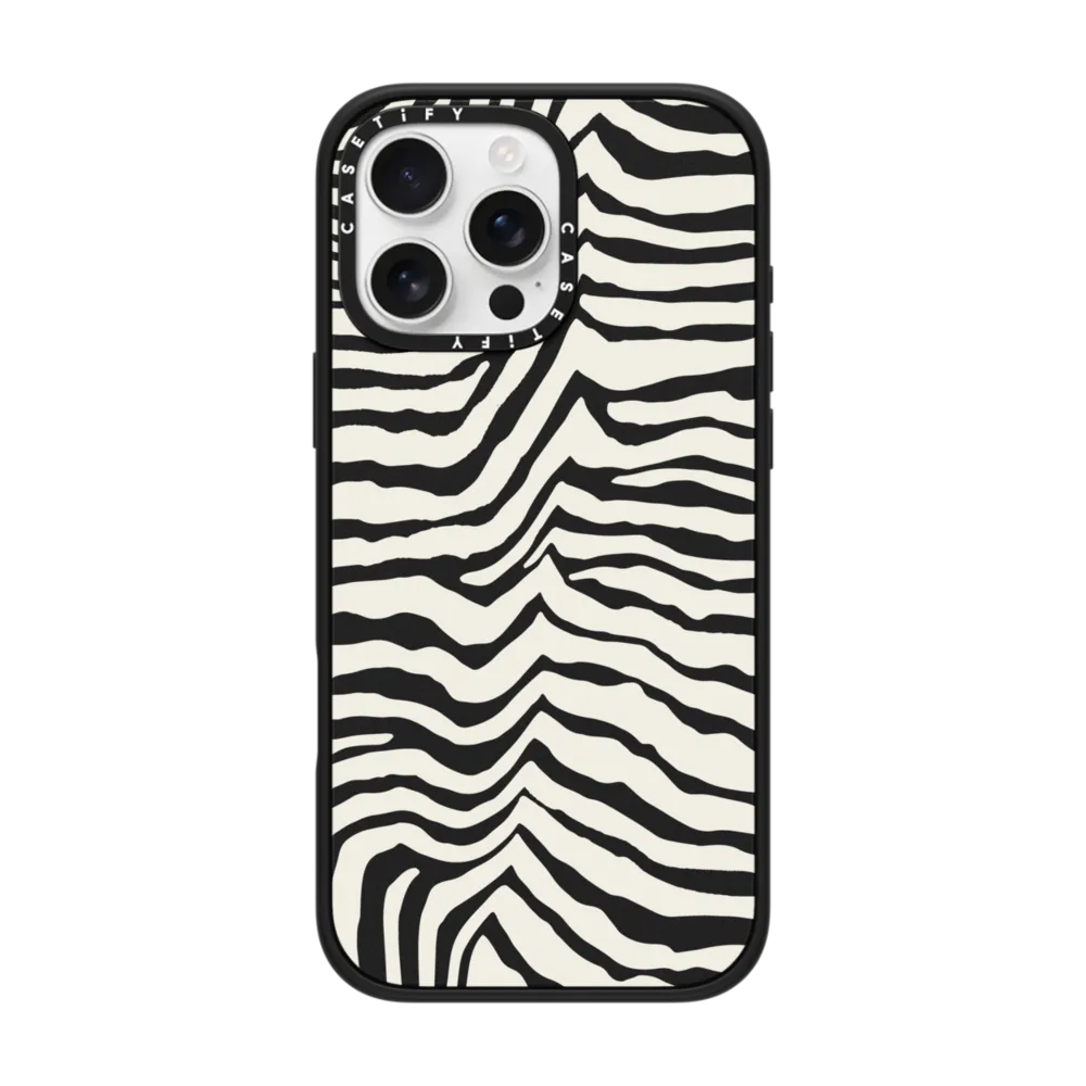 Impact iPhone 16 Pro Max Case MagSafe Compatible - Zebra Stripe