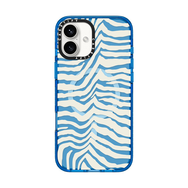 CASETiFY iPhone 16 Plus ケース スカイブルー インパクトケース MagSafe対応 Dark Academia Dark Academia Zebra Stripe Back to School CASETiFY iPhone 16 Plus ケース スカイブルー インパクトケース MagSafe対応 Dark Academia Dark Academia Zebra Stripe Back to School