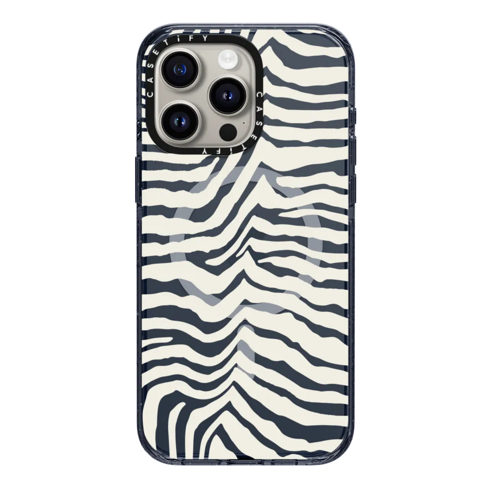 Impact iPhone 15 Pro Max Case MagSafe Compatible - Zebra Stripe