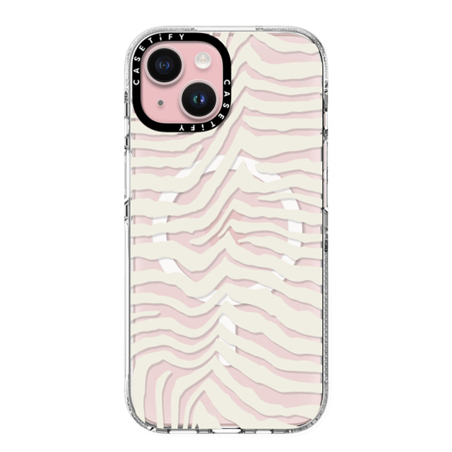 CASETiFY iPhone 15 ケース クリア クリア ケース MagSafe対応 Dark Academia Zebra Stripe