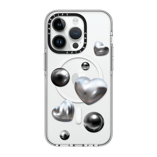 CASETiFY iPhone 14 Pro ケース クリア クリア ケース MagSafe対応 Chrome Love casetify_artist