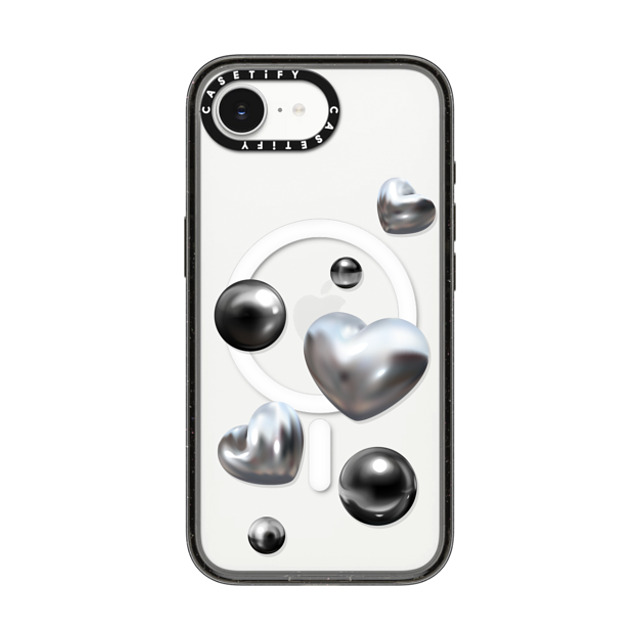 CASETiFY iPhone 16e Case Black Impact Case MagSafe Compatible Chrome Love casetify_artist Back to School CASETiFY iPhone 16e Case Black Impact Case MagSafe Compatible Chrome Love casetify_artist Back to School
