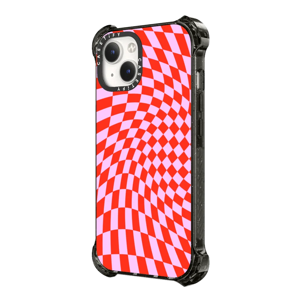 Bounce iPhone 14 Plus Case MagSafe Compatible - Strawberry Checkers