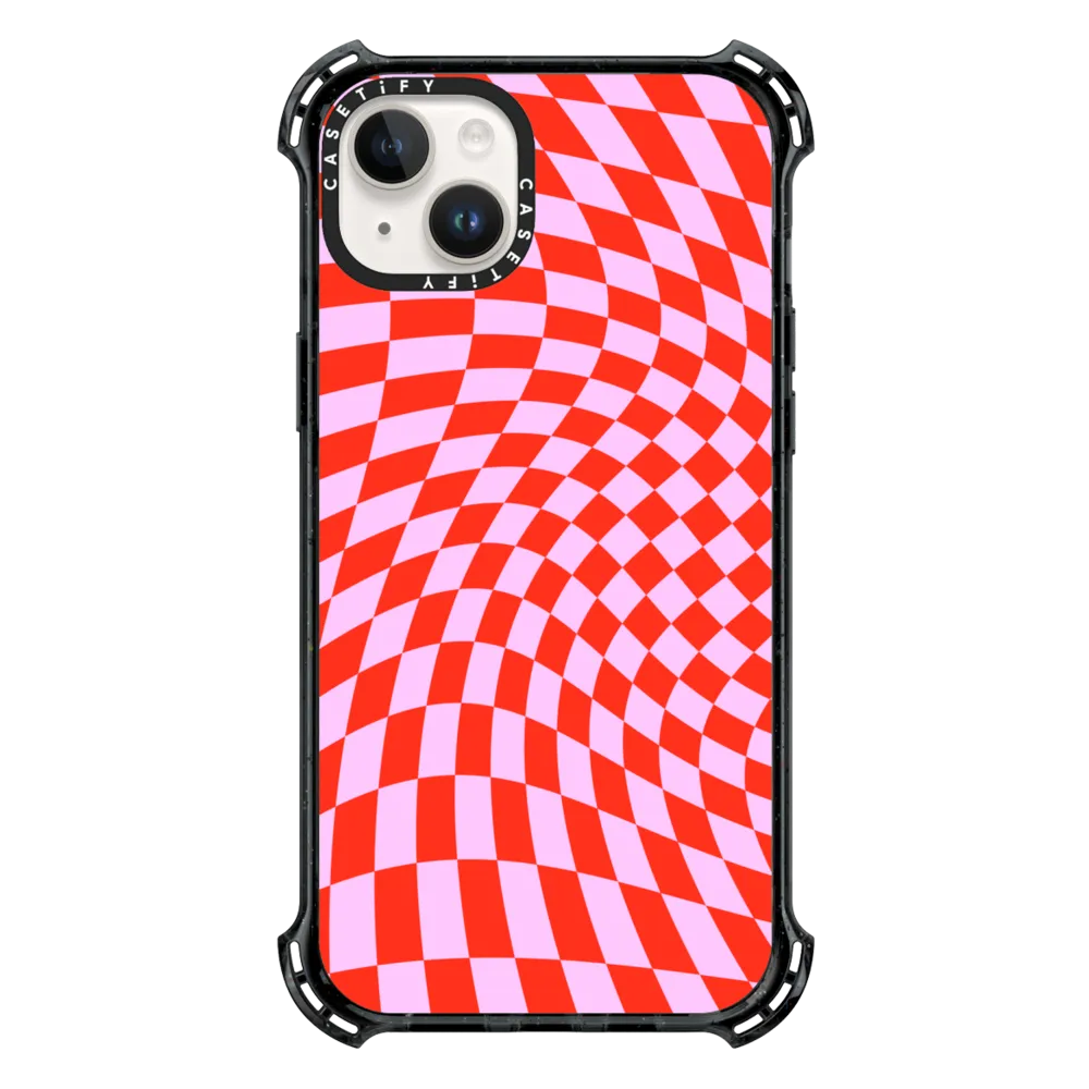Bounce iPhone 14 Plus Case MagSafe Compatible - Strawberry Checkers