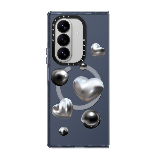 CASETiFY Galaxy Z Fold7 Case ネイビー マグネット式 インパクトケース Chrome メタリック Chrome Love New iPhone CASETiFY Galaxy Z Fold7 Case ネイビー マグネット式 インパクトケース Chrome メタリック Chrome Love New iPhone