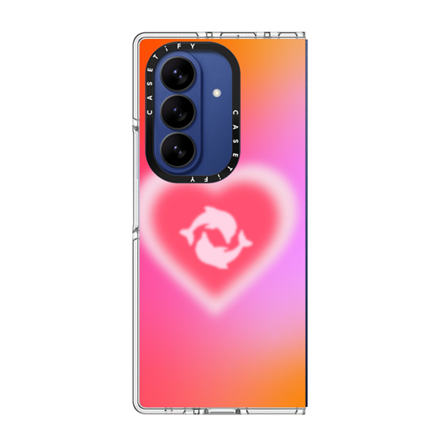 CASETiFY Galaxy Z Fold7 ケース クリア マグネット式 クリアケース Dolphin Heart - Love casetify_artist Back to School CASETiFY Galaxy Z Fold7 ケース クリア マグネット式 クリアケース Dolphin Heart - Love casetify_artist Back to School