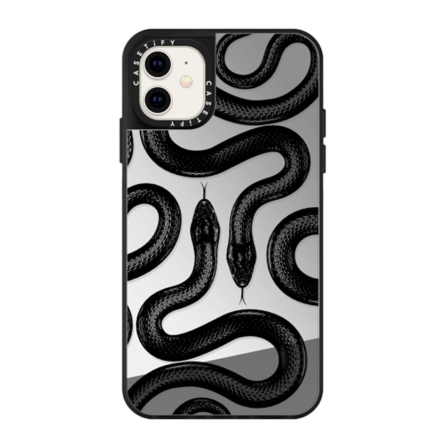 CASETiFY iPhone 11 Case Silver on Black ミラーケース Snake,Animal Animal,Snake,Hype Black Kingsnake Mother's Day CASETiFY iPhone 11 Case Silver on Black ミラーケース Snake,Animal Animal,Snake,Hype Black Kingsnake Mother's Day