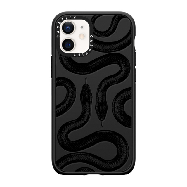 CASETiFY iPhone 12 mini ケース マットブラック インパクトケース MagSafe対応 Animal,Hype Black Kingsnake