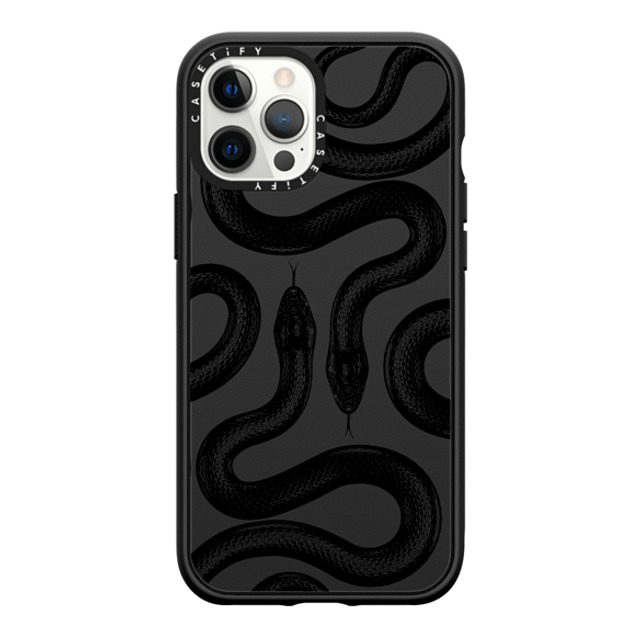 CASETiFY iPhone 12 Pro Max ケース マットブラック インパクトケース Animal,Hype Black Kingsnake