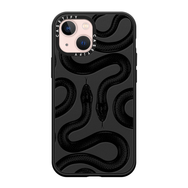 CASETiFY iPhone 13 Mini ケース マットブラック インパクトケース MagSafe対応 Animal,Hype Black Kingsnake