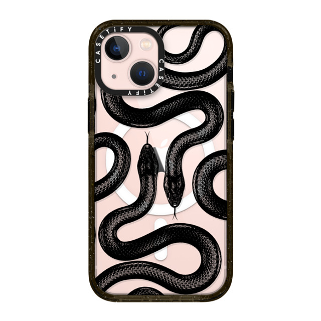 CASETiFY iPhone 13 Mini ケース ブラック インパクトケース MagSafe対応 Animal,Hype Black Kingsnake