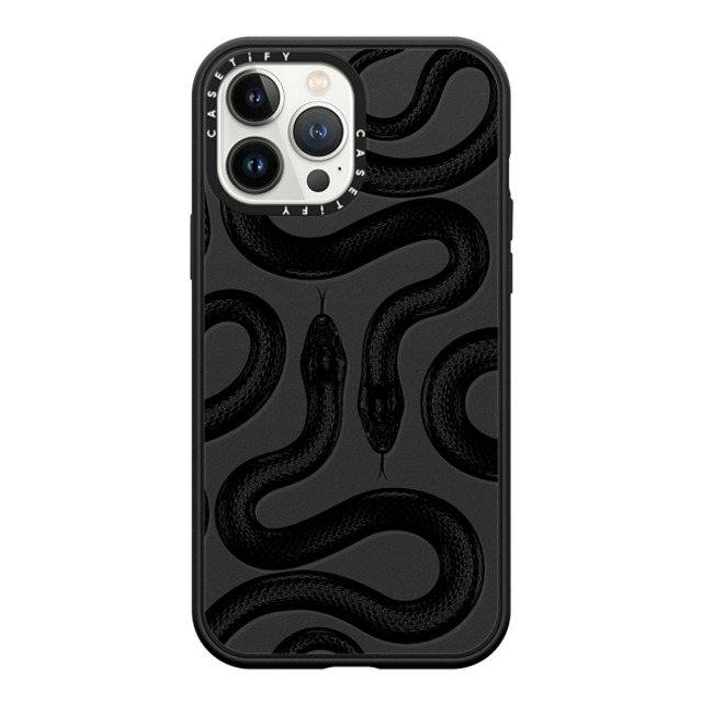 CASETiFY iPhone 13 Pro Max ケース マットブラック インパクトケース MagSafe対応 Animal,Hype Black Kingsnake