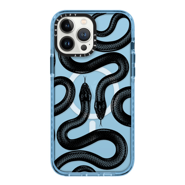 CASETiFY iPhone 13 Pro Max ケース Sierra Blue インパクトケース MagSafe対応 Animal,Hype Black Kingsnake