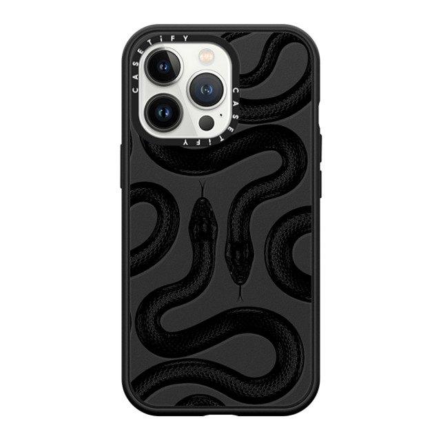 CASETiFY iPhone 13 Pro ケース マットブラック インパクトケース Animal,Hype Black Kingsnake