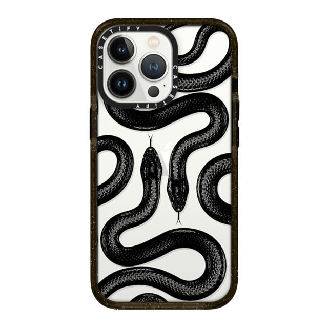 CASETiFY iPhone 13 Pro ケース ブラック インパクトケース Animal,Hype Black Kingsnake