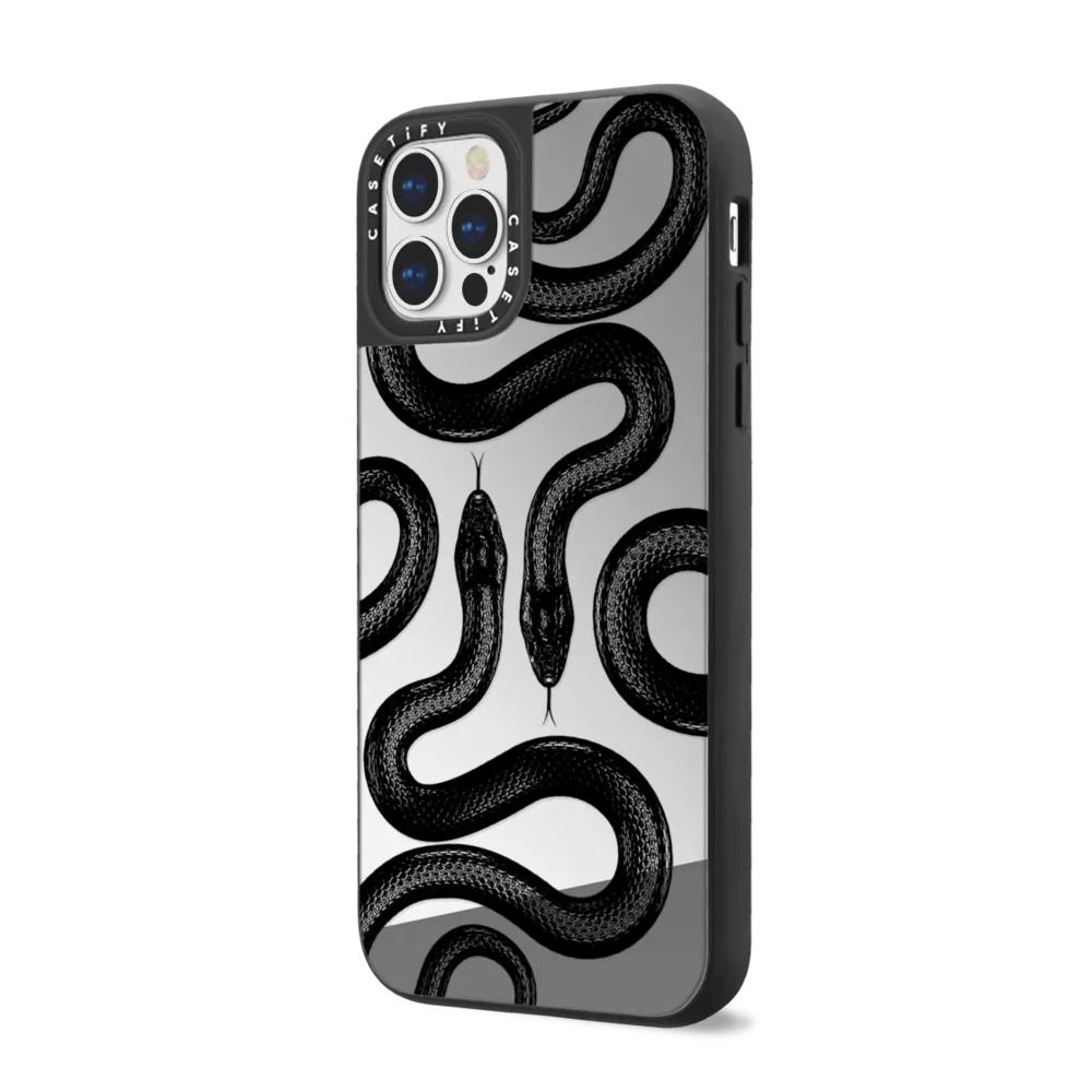 Mirror iPhone 12 Pro Max Case MagSafe Compatible - Black Kingsnake