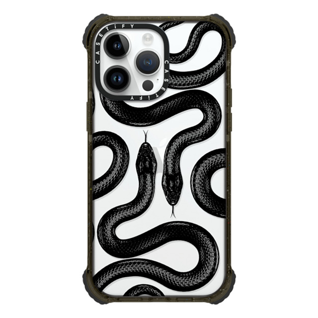 CASETiFY iPhone 14 Pro Max ケース ブラック ウルトラインパクトケース Animal,Hype Black Kingsnake