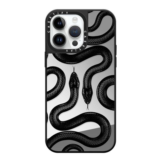 CASETiFY iPhone 14 Pro Max Case Silver on Black ミラーケース MagSafe対応 Animal,Snake,Hype Black Kingsnake CASETiFY iPhone 14 Pro Max Case Silver on Black ミラーケース MagSafe対応 Animal,Snake,Hype Black Kingsnake