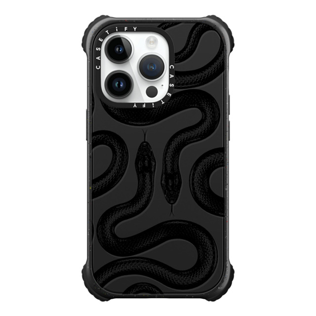 CASETiFY iPhone 14 Pro ケース マットブラック ウルトラ インパクトケース MagSafe 対応 Animal,Hype Black Kingsnake