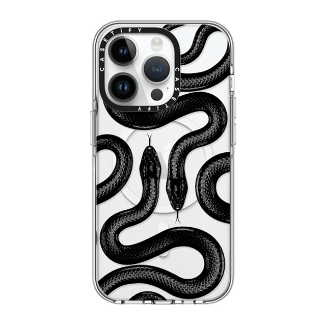CASETiFY iPhone 14 Pro Case Clear Clear Case MagSafe Compatible Animal,Snake,Hype Black Kingsnake CASETiFY iPhone 14 Pro Case Clear Clear Case MagSafe Compatible Animal,Snake,Hype Black Kingsnake