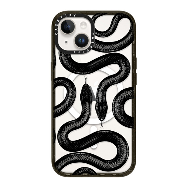 CASETiFY iPhone 14 ケース ブラック インパクトケース MagSafe対応 Animal,Hype Black Kingsnake