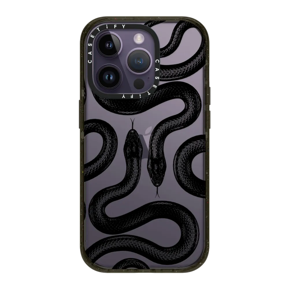Impact iPhone 14 Pro Case - Black Kingsnake