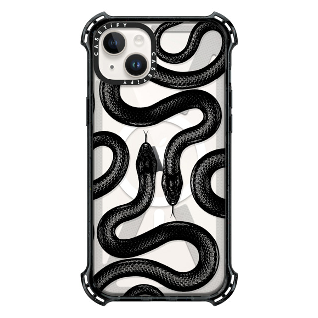 CASETiFY iPhone 14 Plus ケース ブラック バウンスケース Animal,Hype Black Kingsnake