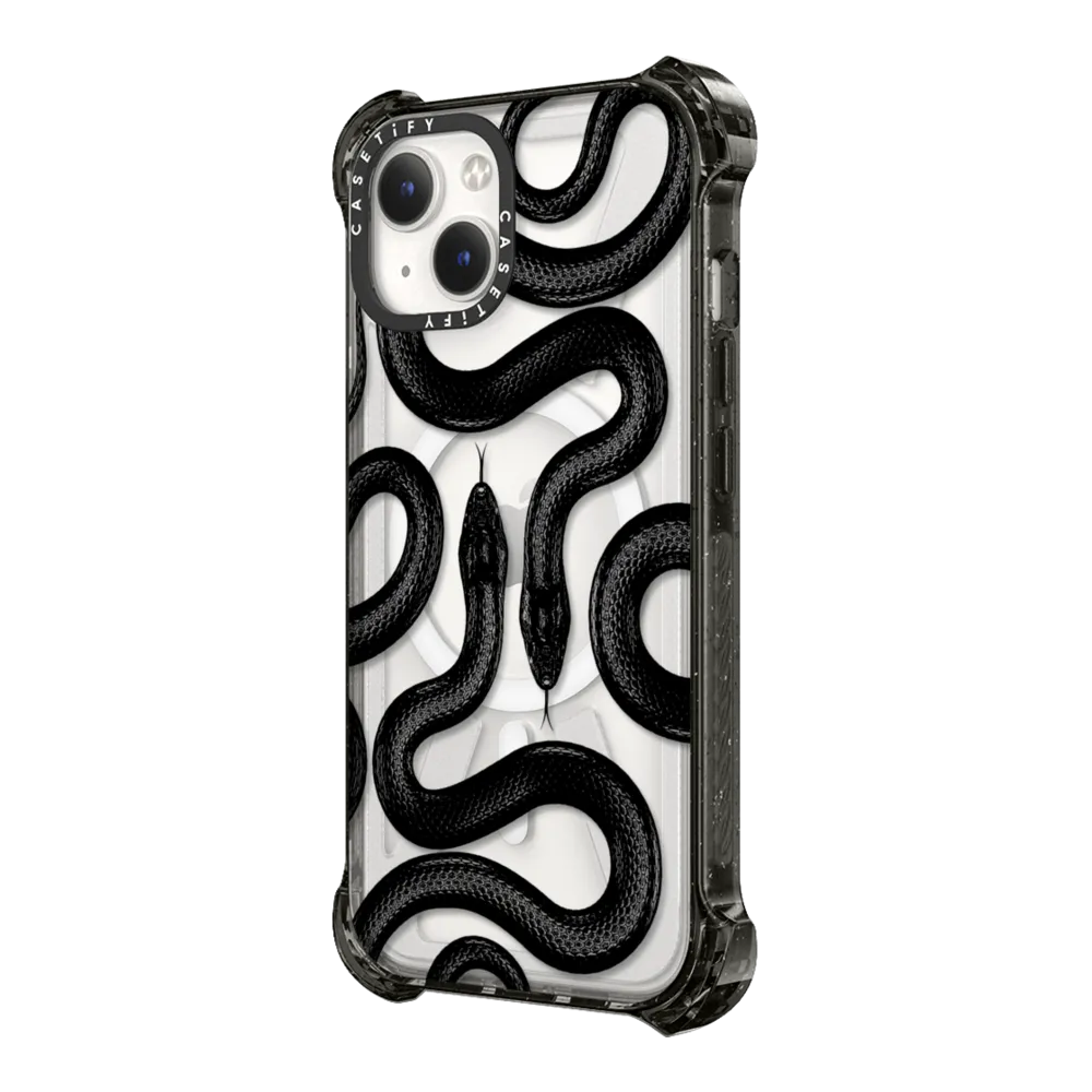 Bounce iPhone 14 Plus Case MagSafe Compatible - Black Kingsnake