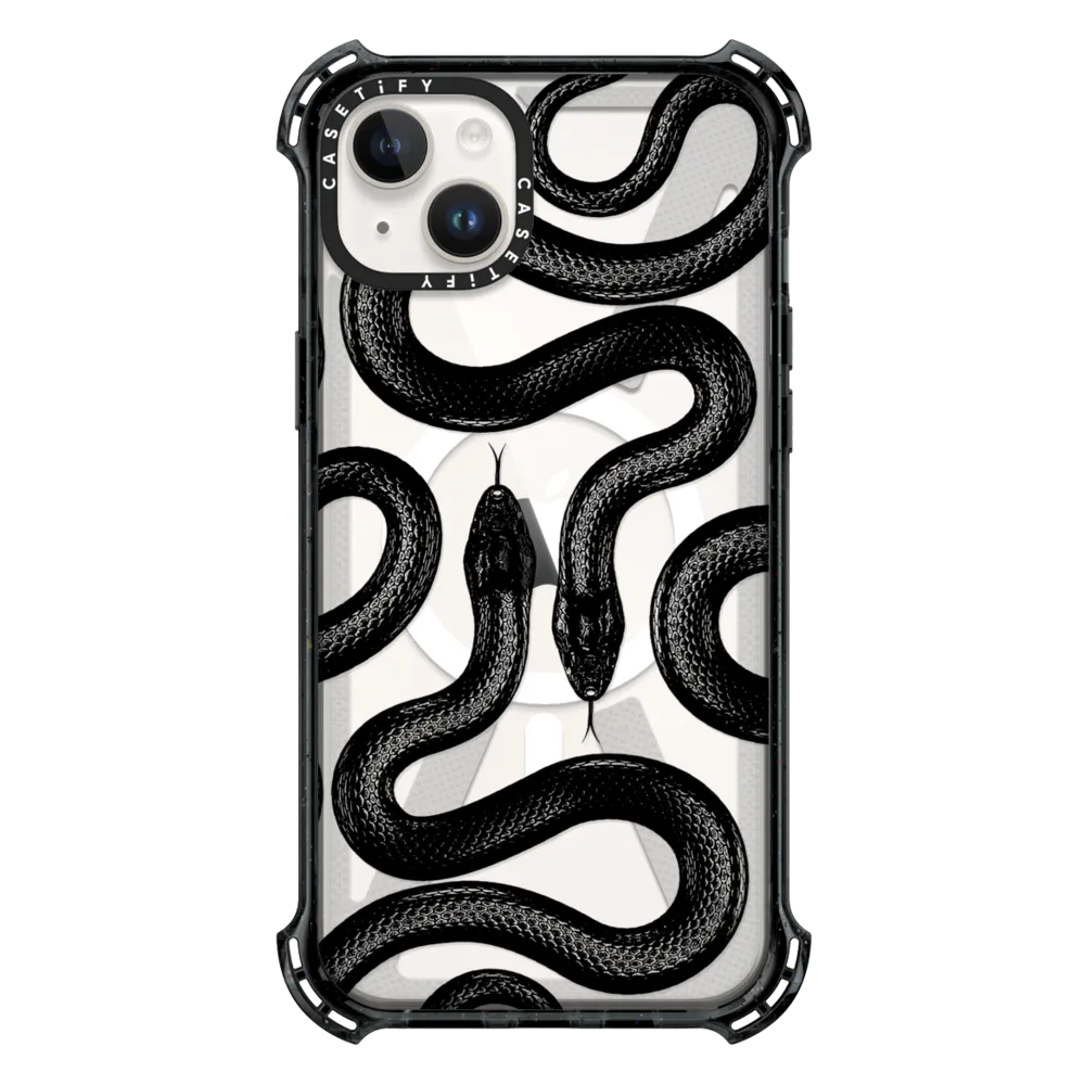 Bounce iPhone 14 Plus Case MagSafe Compatible - Black Kingsnake