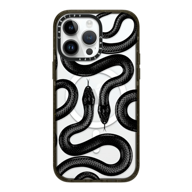 CASETiFY iPhone 14 Pro Max ケース ブラック インパクトケース MagSafe対応 Animal,Hype Black Kingsnake