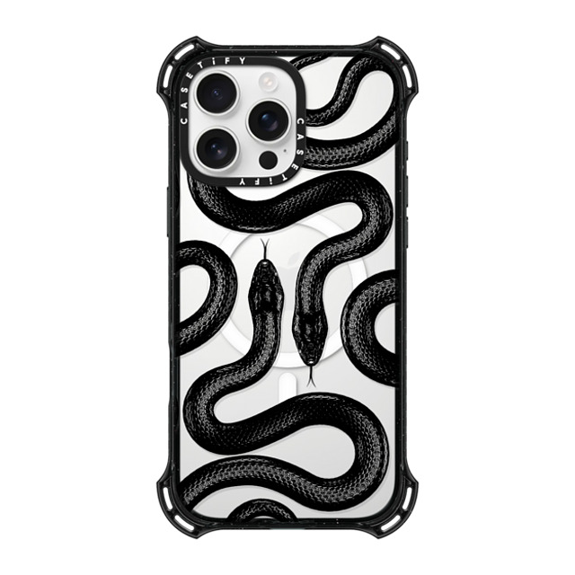 CASETiFY iPhone 16 Pro Max ケース ブラック バウンスケース Animal,Hype Black Kingsnake