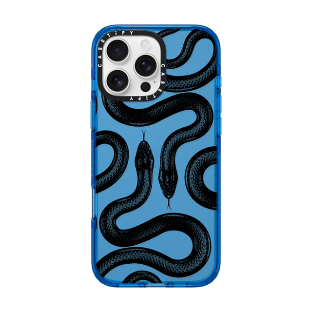 CASETiFY iPhone 16 Pro Max ケース スカイブルー インパクトケース Snake,Animal Animal,Snake,Hype Black Kingsnake Back to School CASETiFY iPhone 16 Pro Max ケース スカイブルー インパクトケース Snake,Animal Animal,Snake,Hype Black Kingsnake Back to School