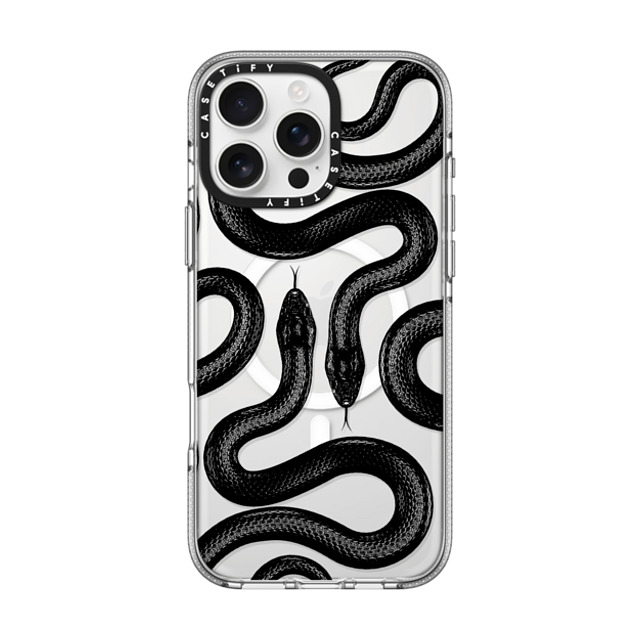 CASETiFY iPhone 16 Pro Max ケース クリア クリア ケース MagSafe対応 Animal,Hype Black Kingsnake