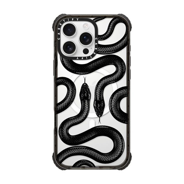 CASETiFY iPhone 16 Pro Max ケース ブラック ウルトラ インパクトケース MagSafe 対応 Animal,Hype Black Kingsnake