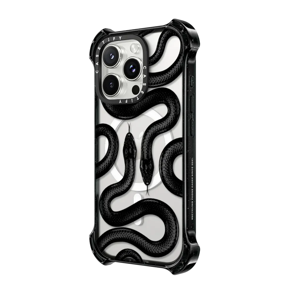 Bounce iPhone 16 Pro Max Case MagSafe Compatible - Black Kingsnake