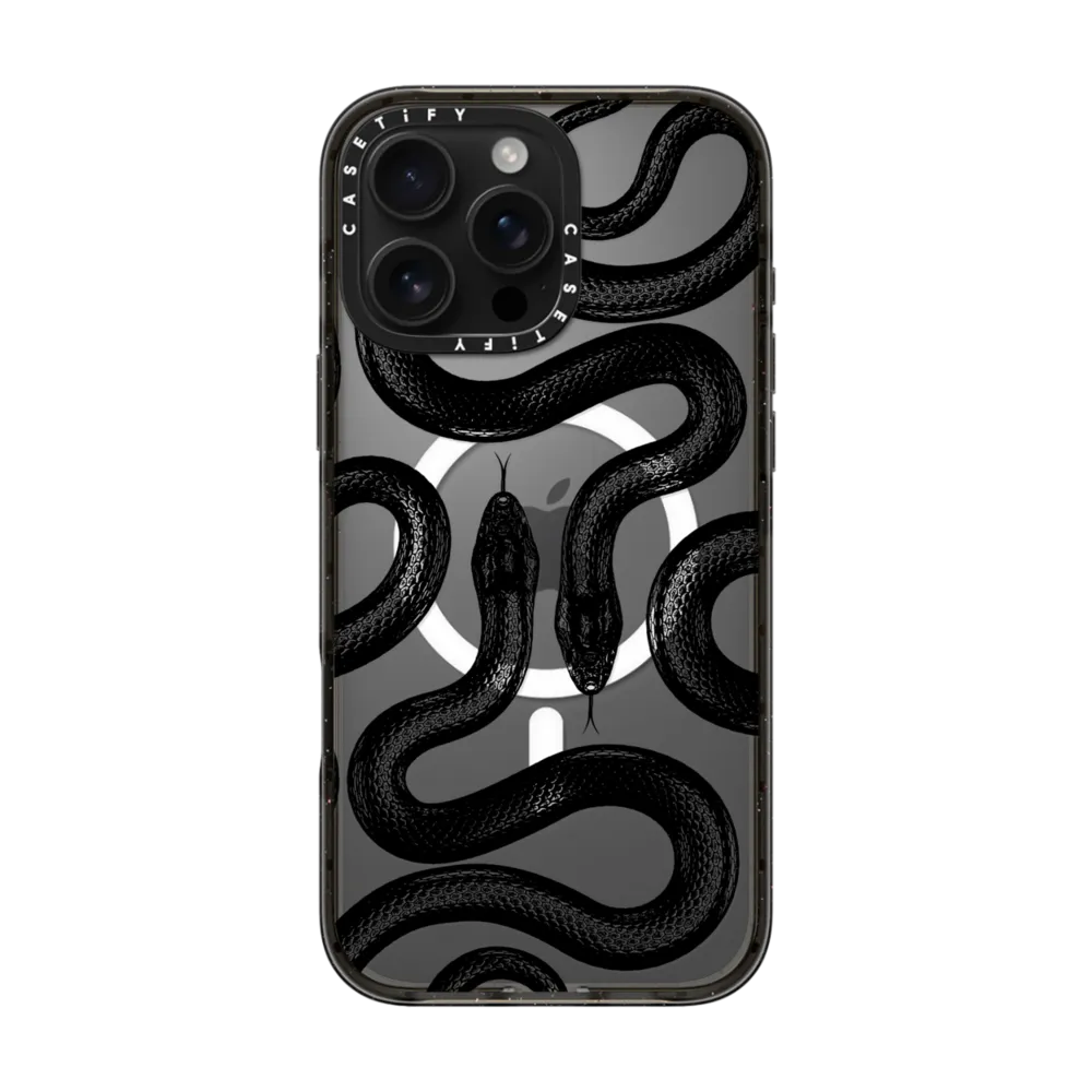 Mirror iPhone 16 Pro Max Case MagSafe Compatible - Black Kingsnake