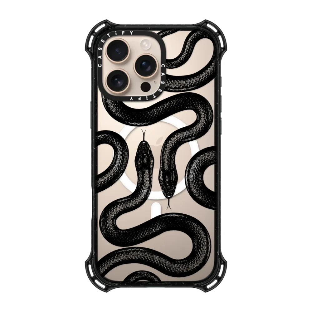 Bounce iPhone 16 Pro Max Case MagSafe Compatible - Black Kingsnake