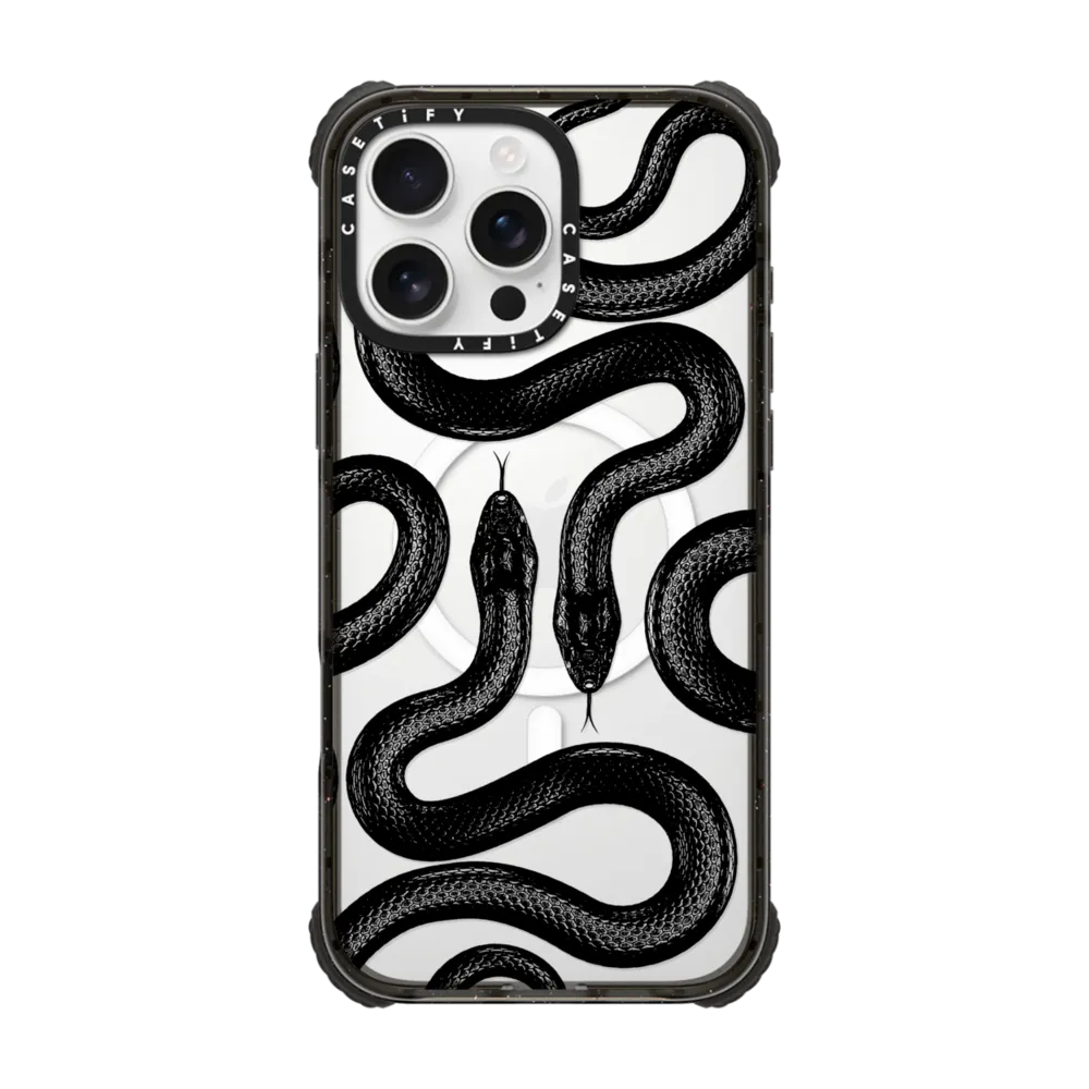 Ultra Impact iPhone 16 Pro Max Case MagSafe Compatible - Black Kingsnake
