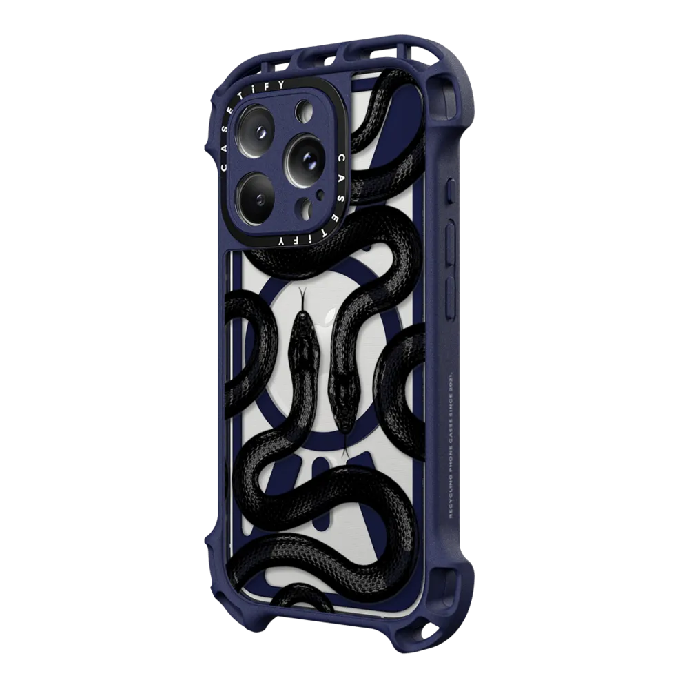 Ultra Bounce iPhone 16 Pro Max Case MagSafe Compatible - Black Kingsnake