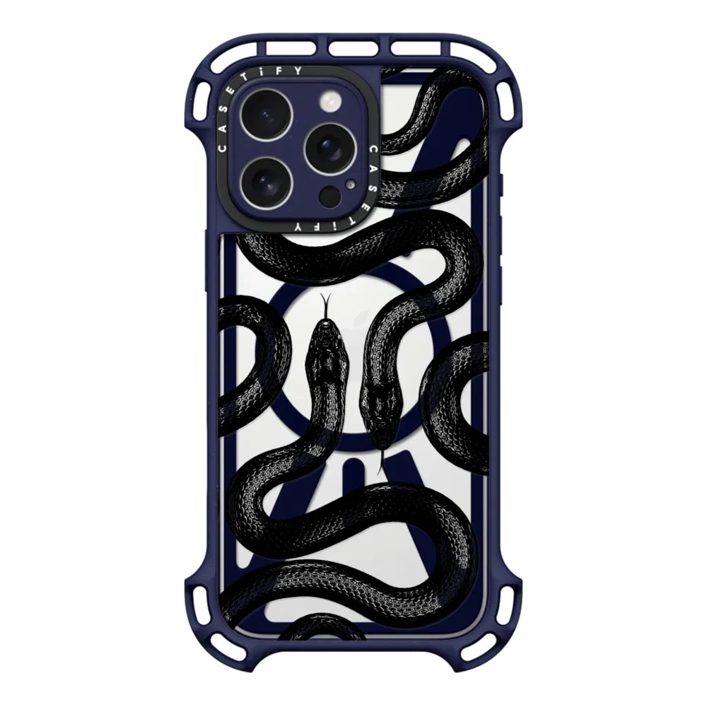 Ultra Bounce iPhone 16 Pro Max Case MagSafe Compatible - Black Kingsnake