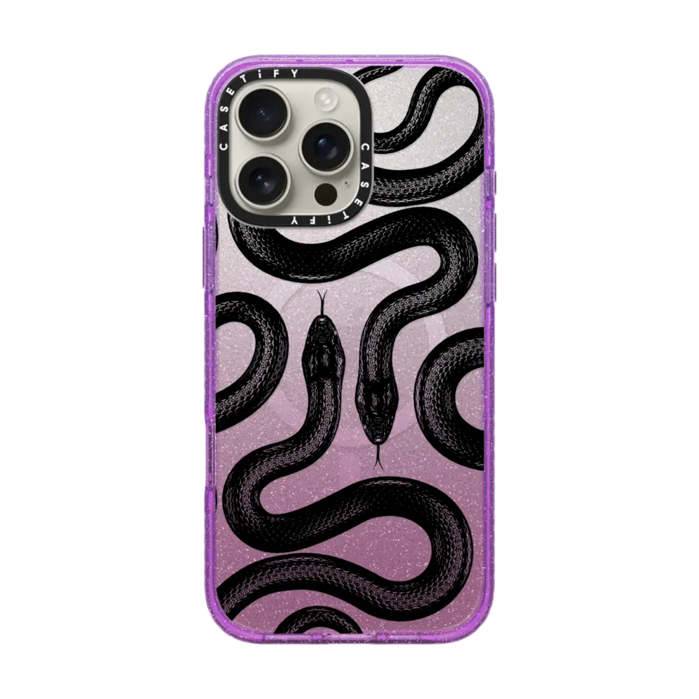 Impact iPhone 16 Pro Max Case MagSafe Compatible - Black Kingsnake