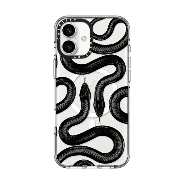 CASETiFY iPhone 16 Plus Case Clear Clear Case MagSafe Compatible Animal,Snake,Hype Black Kingsnake CASETiFY iPhone 16 Plus Case Clear Clear Case MagSafe Compatible Animal,Snake,Hype Black Kingsnake