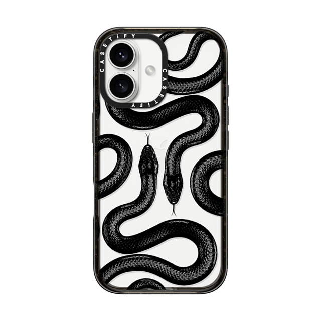 CASETiFY iPhone 16 ケース ブラック インパクトケース Animal,Hype Black Kingsnake