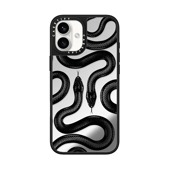 Mirror iPhone 16 Plus Case MagSafe Compatible - Abstract Chrome