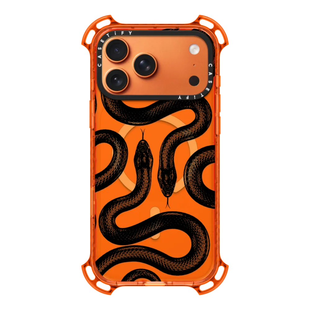 Bounce iPhone 17 Pro Max Case MagSafe Compatible - Black Kingsnake