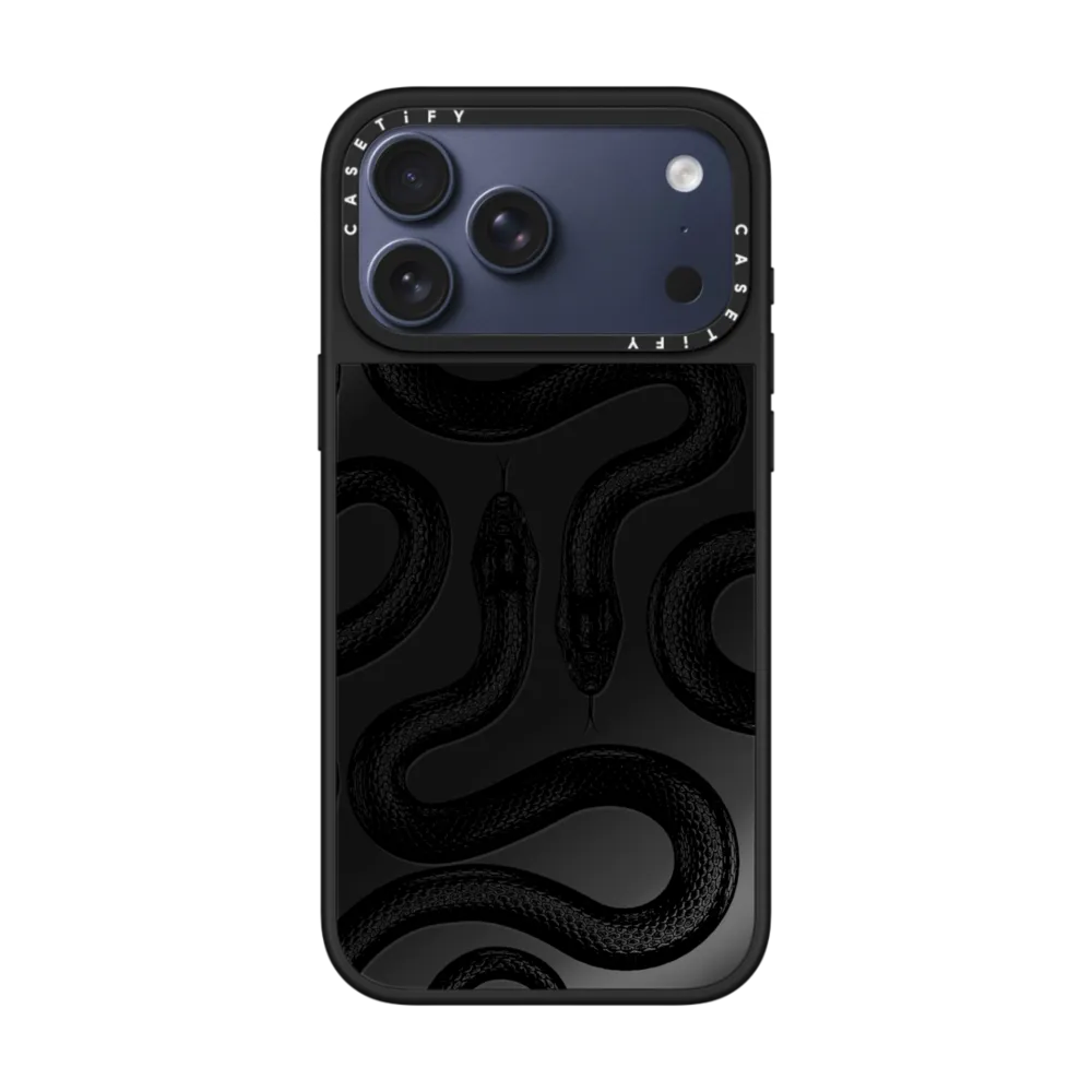 Mirror iPhone 17 Pro Max Case MagSafe Compatible - Black Kingsnake