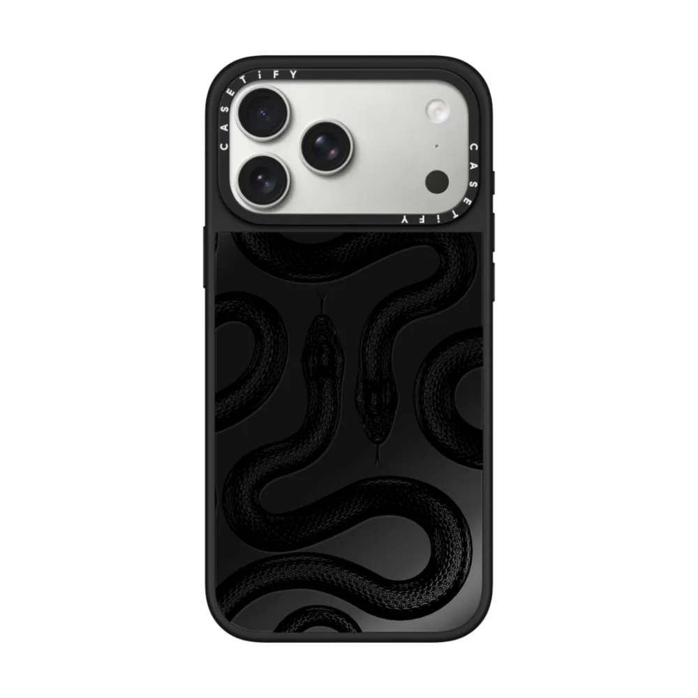 Mirror iPhone 17 Pro Max Case MagSafe Compatible - Black Kingsnake